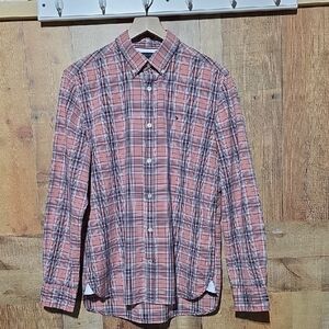 EUC Tommy Hilfiger Red and Black Plaid Shirt